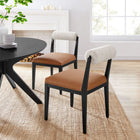 Modway Kai Boucle and Vegan Leather Dining Chair