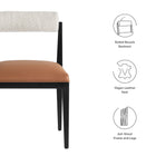 Modway Kai Boucle and Vegan Leather Dining Chair