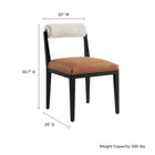 Modway Kai Boucle and Vegan Leather Dining Chair
