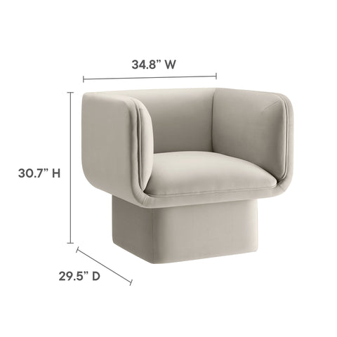 Modway Tate Performance Velvet Accent Chair  