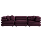 Modway Jubilee 3-Piece Modular Performance Velvet Sectional Sofa