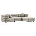 Modway Jubilee 4-Piece Modular Performance Velvet Sectional Sofa
