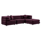 Modway Jubilee 4-Piece Modular Performance Velvet Sectional Sofa