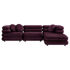 Modway Jubilee 4-Piece Modular Performance Velvet Sectional Sofa