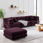 Modway Jubilee 4-Piece Modular Performance Velvet Sectional Sofa