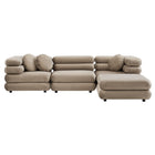 Modway Jubilee 4-Piece Modular Performance Velvet Sectional Sofa