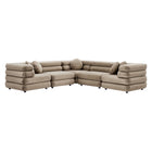 Modway Jubilee 5-Piece Modular Performance Velvet Sectional Sofa