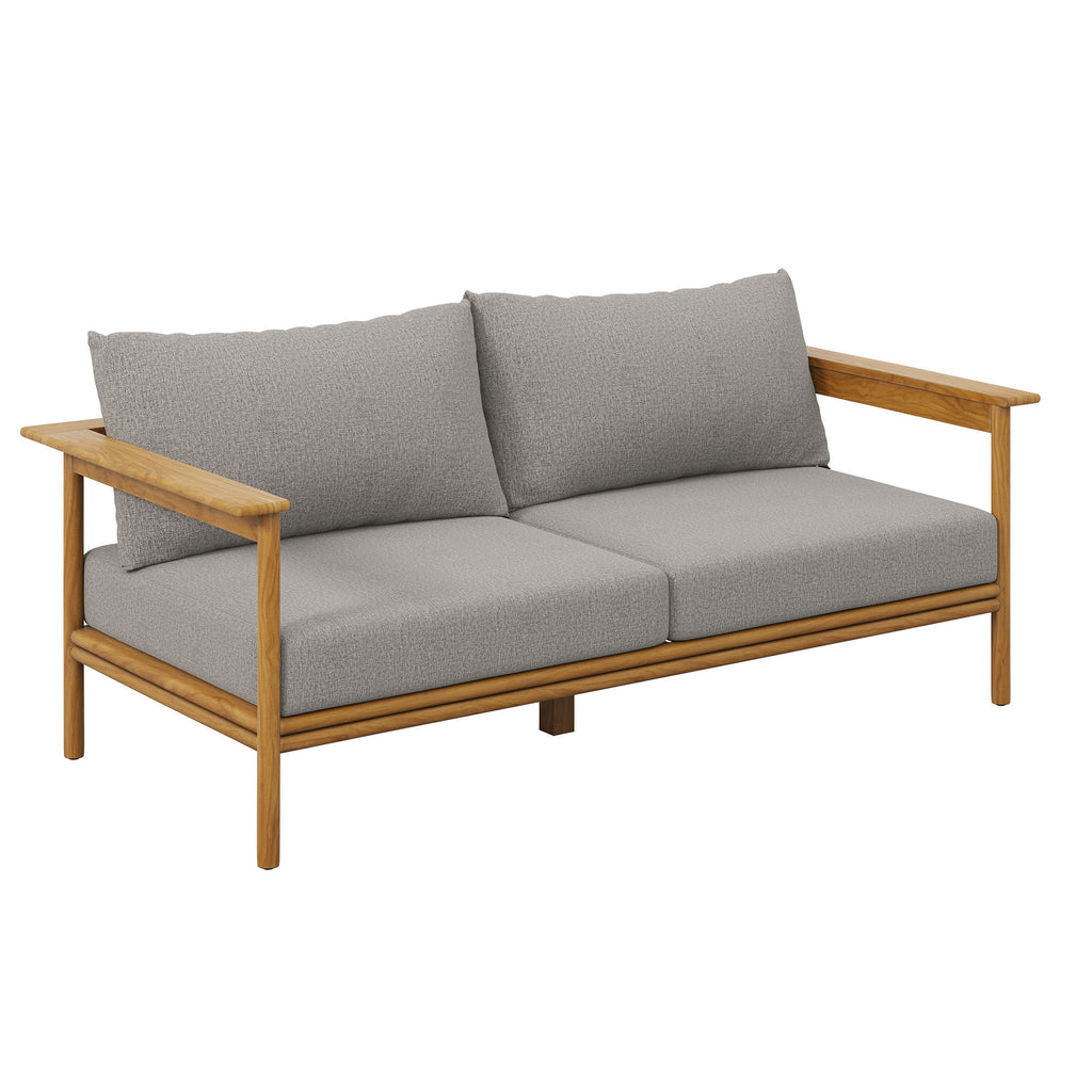 Modway Wren Outdoor Patio Teak Wood Sofa  