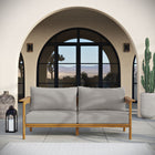 Modway Wren Outdoor Patio Teak Wood Sofa