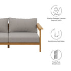 Modway Wren Outdoor Patio Teak Wood Sofa