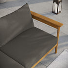Modway Wren Outdoor Patio Teak Wood Sofa