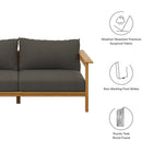 Modway Wren Outdoor Patio Teak Wood Sofa
