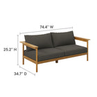 Modway Wren 4-Piece Outdoor Patio Teak Wood Furniture Set