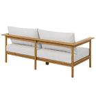 Modway Wren Outdoor Patio Teak Wood Sofa