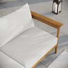 Modway Wren Outdoor Patio Teak Wood Sofa