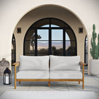 Modway Wren Outdoor Patio Teak Wood Sofa