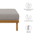 Modway Wren Outdoor Patio Teak Wood Ottoman