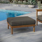 Modway Wren Outdoor Patio Teak Wood Ottoman