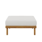 Modway Wren Outdoor Patio Teak Wood Ottoman