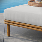 Modway Wren Outdoor Patio Teak Wood Ottoman