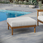 Modway Wren Outdoor Patio Teak Wood Ottoman