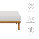 Modway Wren Outdoor Patio Teak Wood Ottoman
