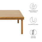 Modway Wren Outdoor Patio Teak Wood Coffee Table