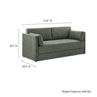 Modway Linden Upholstered Heathered Chenille Sofa