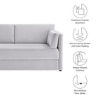 Modway Linden Upholstered Heathered Chenille Sofa