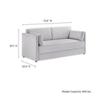 Modway Linden Upholstered Heathered Chenille Sofa