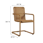 Modway Abacus Outdoor Patio Wicker Dining Chairs Set of 2