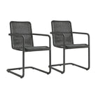 Modway Abacus Outdoor Patio Wicker Dining Chairs Set of 2