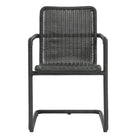 Modway Abacus 7-Piece Rectangular Outdoor Patio Aluminum Dining Table Set with Rattan Armchairs