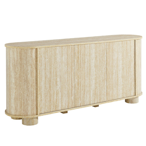 Modway Overture 63" Oval Faux Travertine Sideboard  