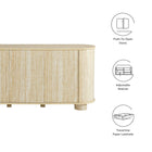 Modway Overture 63" Oval Faux Travertine Sideboard