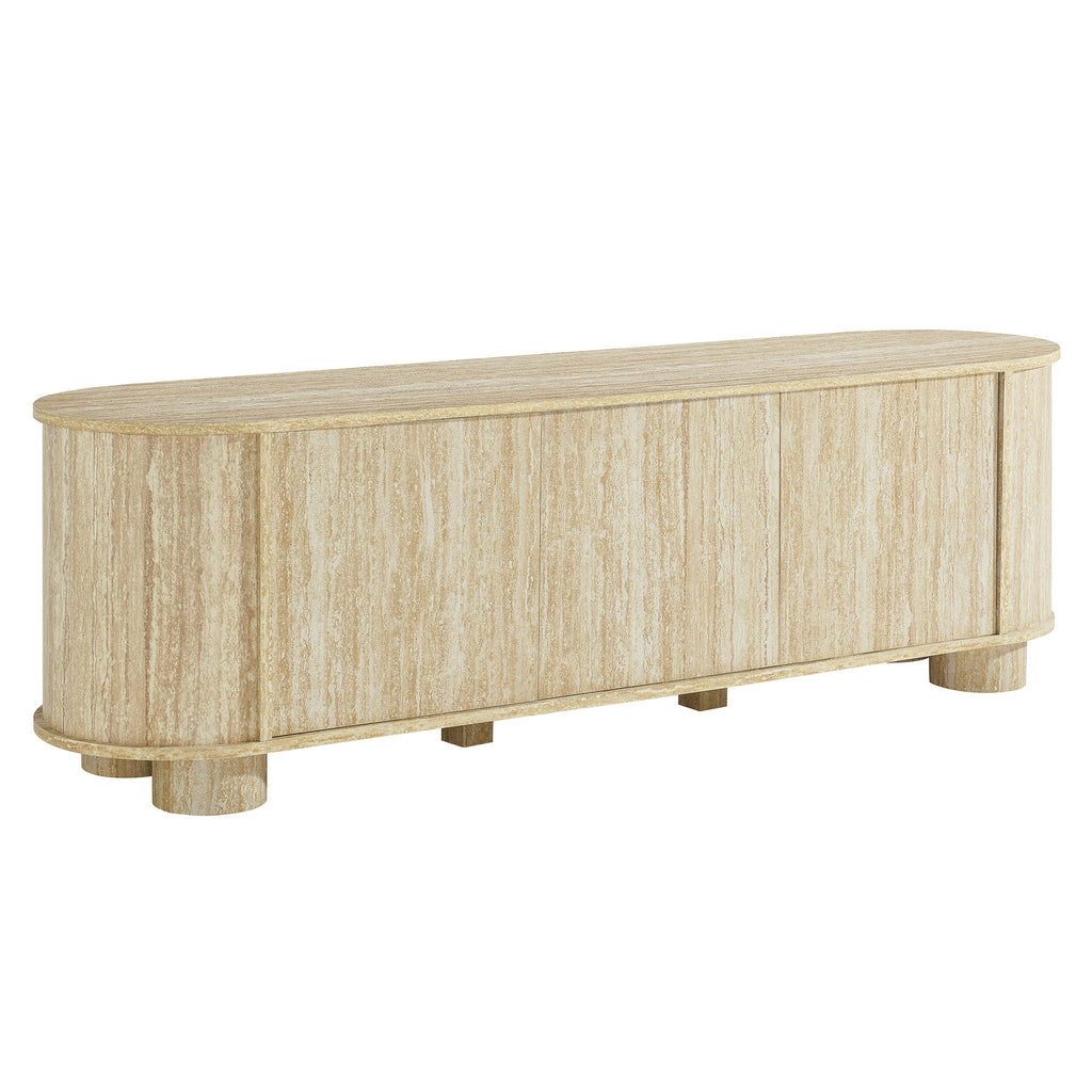 Modway Overture 63" Oval Faux Travertine TV Stand  