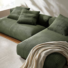 Modway Solace 2-Piece Modular Corduroy Upholstered Sectional Sofa With Chaise