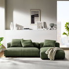 Modway Solace 2-Piece Modular Corduroy Upholstered Sectional Sofa With Chaise
