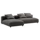 Modway Solace 2-Piece Modular Upholstered Fabric Sectional Sofa With Chaise