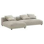 Modway Solace 2-Piece Modular Upholstered Fabric Sectional Sofa With Chaise