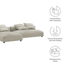 Modway Solace 2-Piece Modular Upholstered Fabric Sectional Sofa With Chaise