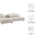 Modway Solace 2-Piece Modular Upholstered Fabric Sectional Sofa With Chaise
