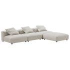 Modway Solace 4-Piece Modular Corduroy Upholstered Sectional Sofa