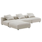 Modway Solace 4-Piece Modular Corduroy Upholstered Sectional Sofa