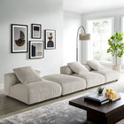 Modway Solace 4-Piece Modular Corduroy Upholstered Sectional Sofa