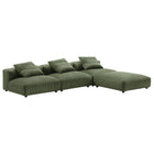 Modway Solace 4-Piece Modular Corduroy Upholstered Sectional Sofa