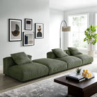 Modway Solace 4-Piece Modular Corduroy Upholstered Sectional Sofa