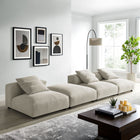Modway Solace 4-Piece Modular Upholstered Fabric Sectional Sofa
