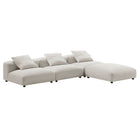 Modway Solace 4-Piece Modular Upholstered Fabric Sectional Sofa