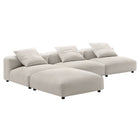 Modway Solace 4-Piece Modular Upholstered Fabric Sectional Sofa